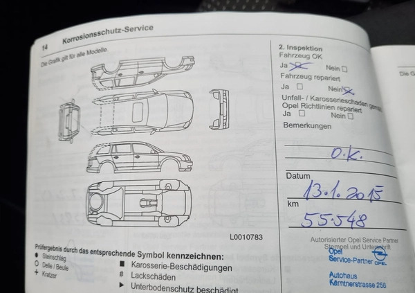 Opel Zafira cena 33800 przebieg: 184000, rok produkcji 2012 z Częstochowa małe 781